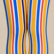Color Block Vertical Stripe Tights Pantyhose L68-141