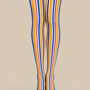Color Block Vertical Stripe Tights Pantyhose L68-141
