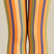 Vintage Rainbow Striped Tights Pantyhose L68-142