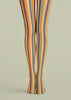 Vintage Rainbow Striped Tights Pantyhose L68-142