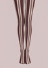 Mocha Classic Striped Tights Hosiery Pantyhose L68-145