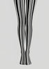 Black White Classic Striped Tights Pantyhose L68-146