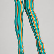 Y2K Colorful Striped Tights Hosiery Pantyhose L68-148