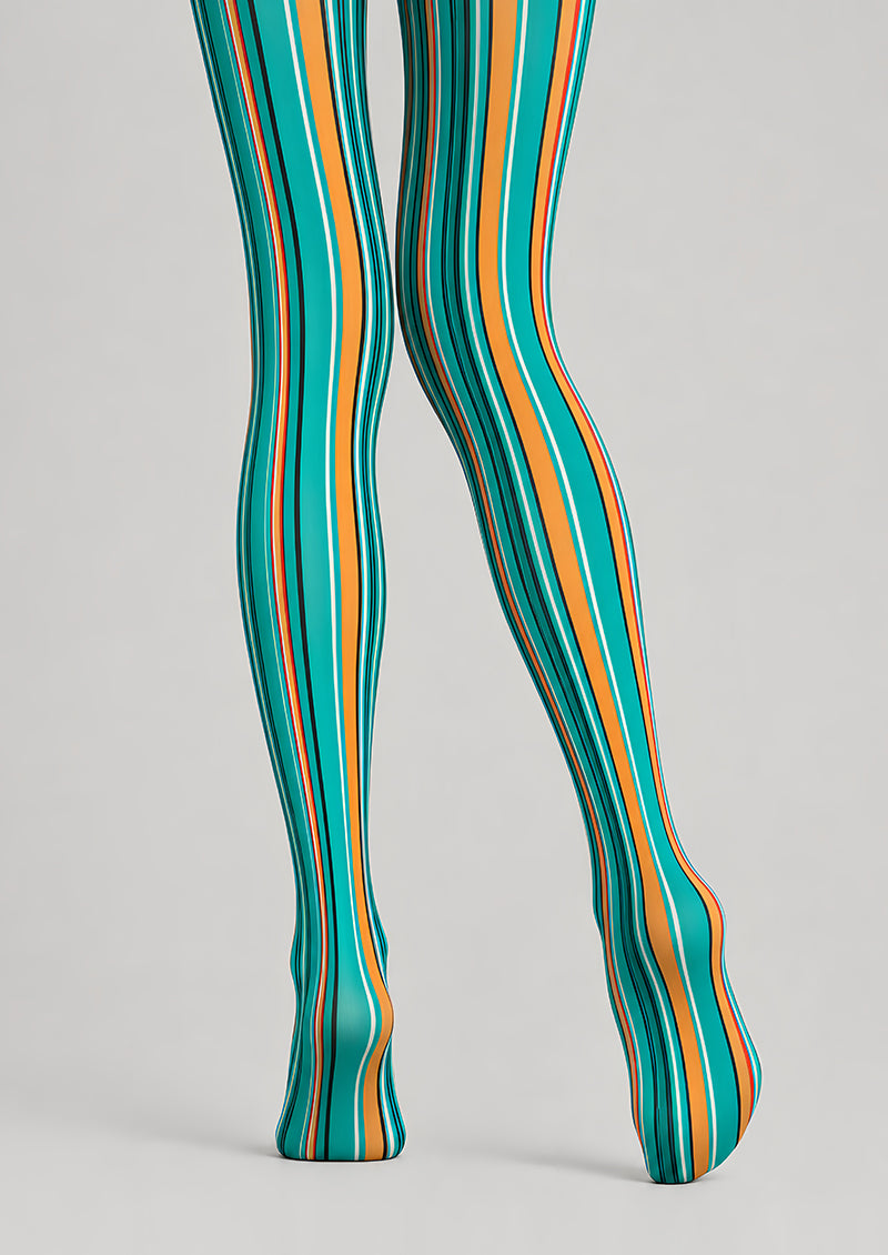 Y2K Colorful Striped Tights Hosiery Pantyhose L68-148