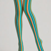 Y2K Colorful Striped Tights Hosiery Pantyhose L68-148