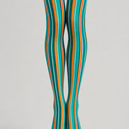 Y2K Colorful Striped Tights Hosiery Pantyhose L68-148