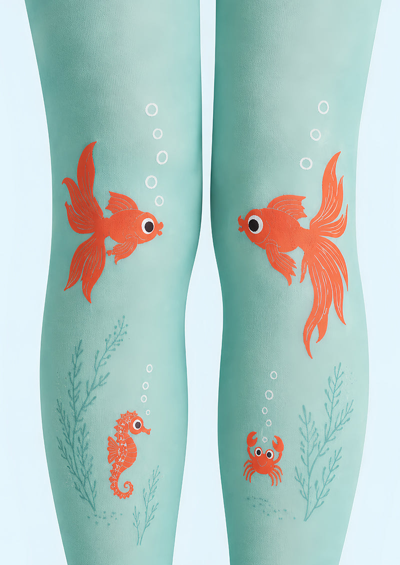 Goldfish Seahorse Animal Print Tights Pantyhose L68-15