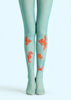 Goldfish Seahorse Animal Print Tights Green Pantyhose L68-15