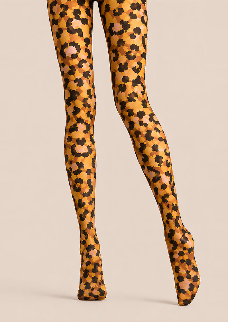 Pink Leopard Fashion Pantyhose Animal Print Tights L68-17
