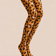Leopard Fashion Orange Pantyhose Animal Print Tights L68-17