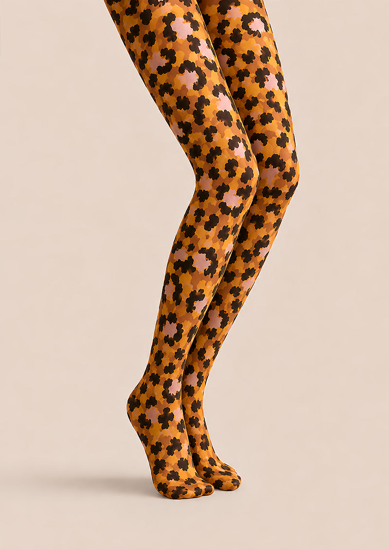 Pink Leopard Fashion Pantyhose Animal Print Tights L68-17
