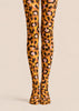 Leopard Fashion Orange Pantyhose Animal Print Tights L68-17