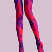Cyberpunk Abstract Wave Tights Hosiery Pantyhose L68-20