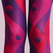 Cyberpunk Abstract Wave Tights Hosiery Pantyhose L68-20
