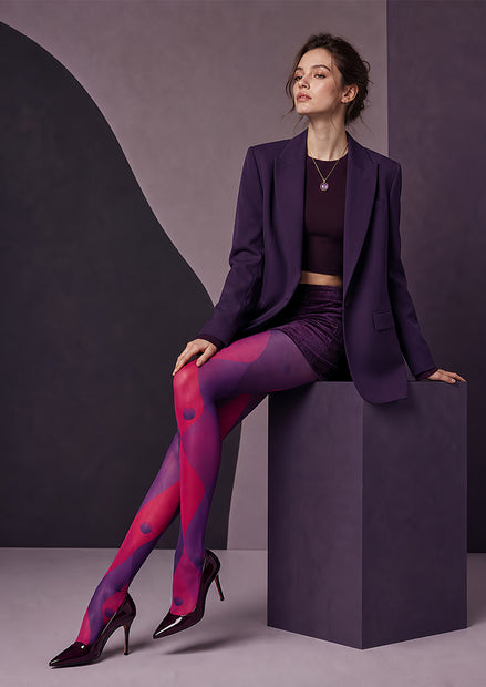 Cyberpunk Abstract Wave Tights Hosiery Pantyhose L68-20