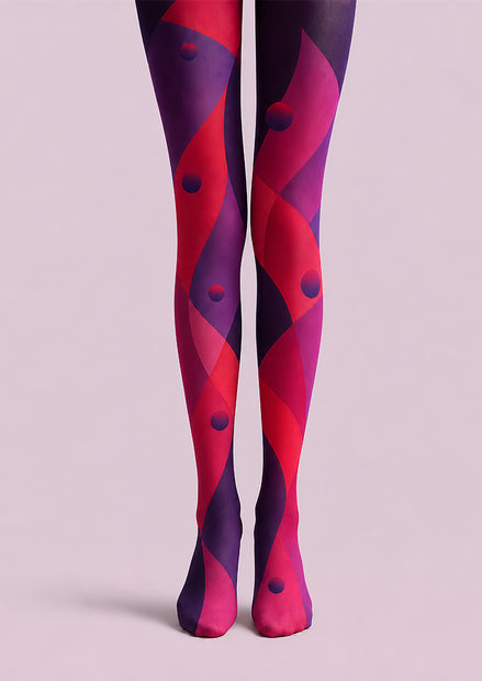 Cyberpunk Abstract Wave Tights Hosiery Pantyhose L68-20
