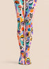 Colorful Abstract Face Y2K Tights Graphic Pantyhose L68-22