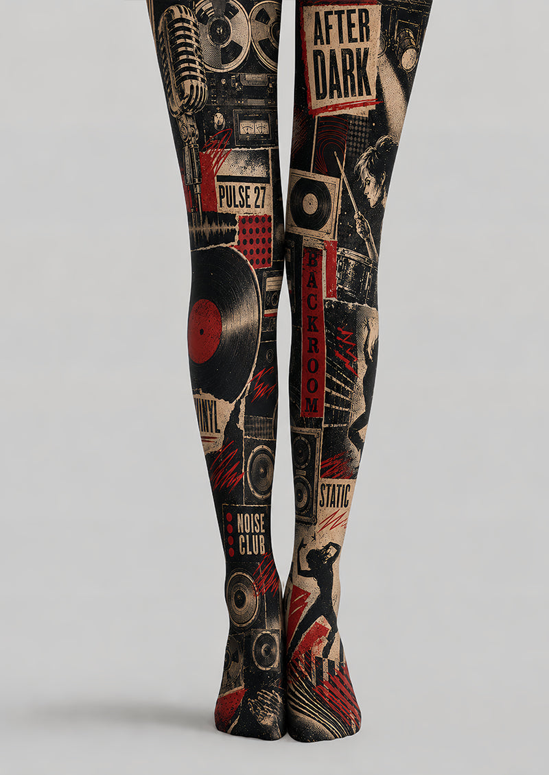 Rock Music Y2K Tights Grunge Graphic Pantyhose L68-24