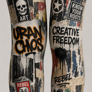 Urban Graffiti Y2K Tights Street Art Pantyhose L68-25