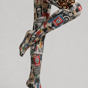 Urban Graffiti Y2K Tights Street Art Pantyhose L68-25