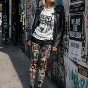 Urban Graffiti Y2K Tights Street Art Pantyhose L68-25