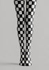 Black White Checkerboard Tights Geometric Pantyhose L68-27