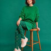 Colorful Polka Dot Pantyhose Green Graphic Tights L68-3
