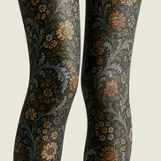 Boho Botanical Floral Tights Vintage Pantyhose L68-33
