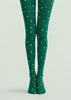 Colorful Polka Dot Pantyhose Green Graphic Tights L68-3