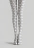 White Tights Black Diamond Lattice Graphic Pantyhose L68-41