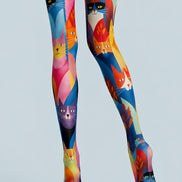 Cute Cartoon Cat Tights Colorful Graphic Pantyhose L68-47
