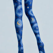 Blue Galaxy Tights Starry Night Print Pantyhose L68-49