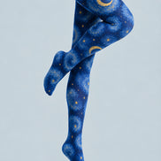 Blue Galaxy Tights Starry Night Print Pantyhose L68-49