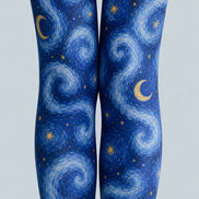 Blue Galaxy Tights Starry Night Print Pantyhose L68-49