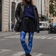 Blue Galaxy Tights Starry Night Print Pantyhose L68-49