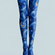 Blue Galaxy Tights Starry Night Print Pantyhose L68-49