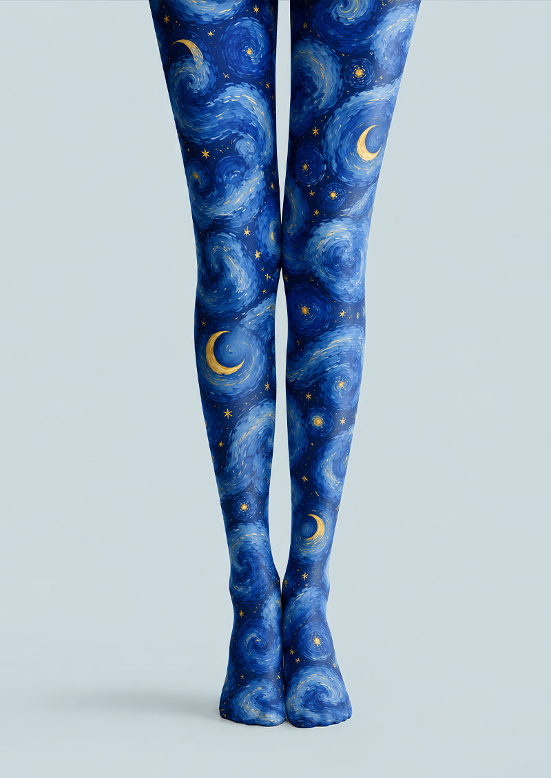 Blue Galaxy Tights Starry Night Print Pantyhose L68-49