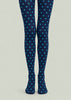 Preppy Blue Polka Dot Pantyhose Fashion Tights L68-4