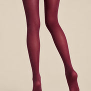Burgundy Cute Cat Dog Graphic Pantyhose Tights L68-5