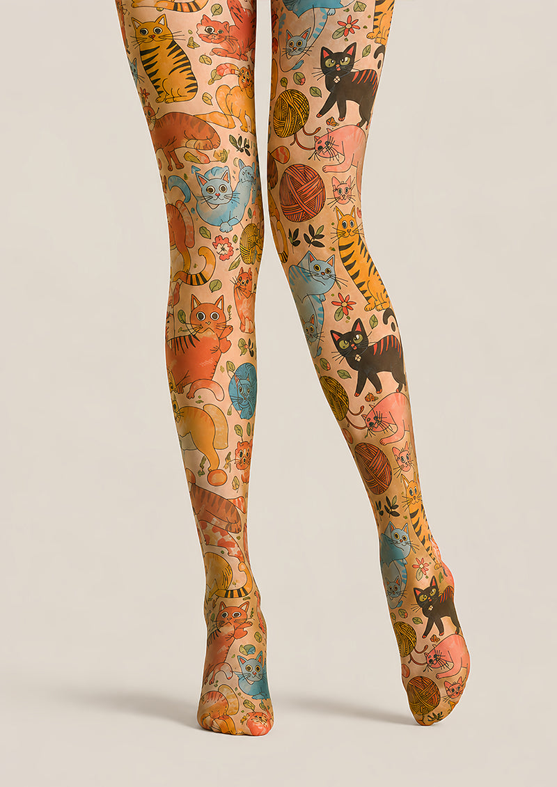 Cute Cat Tights Animal Print Pantyhose L68-50
