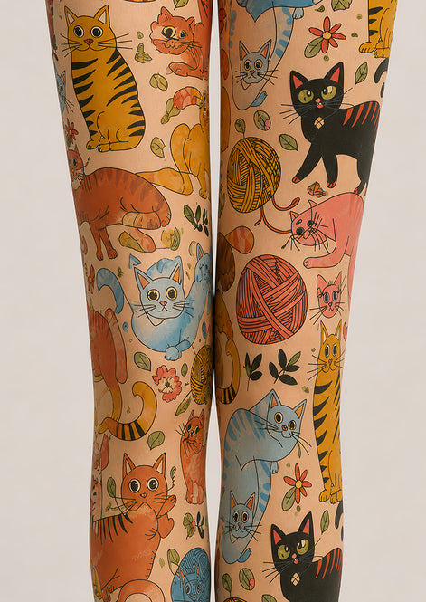 Cute Cat Tights Animal Print Pantyhose L68-50
