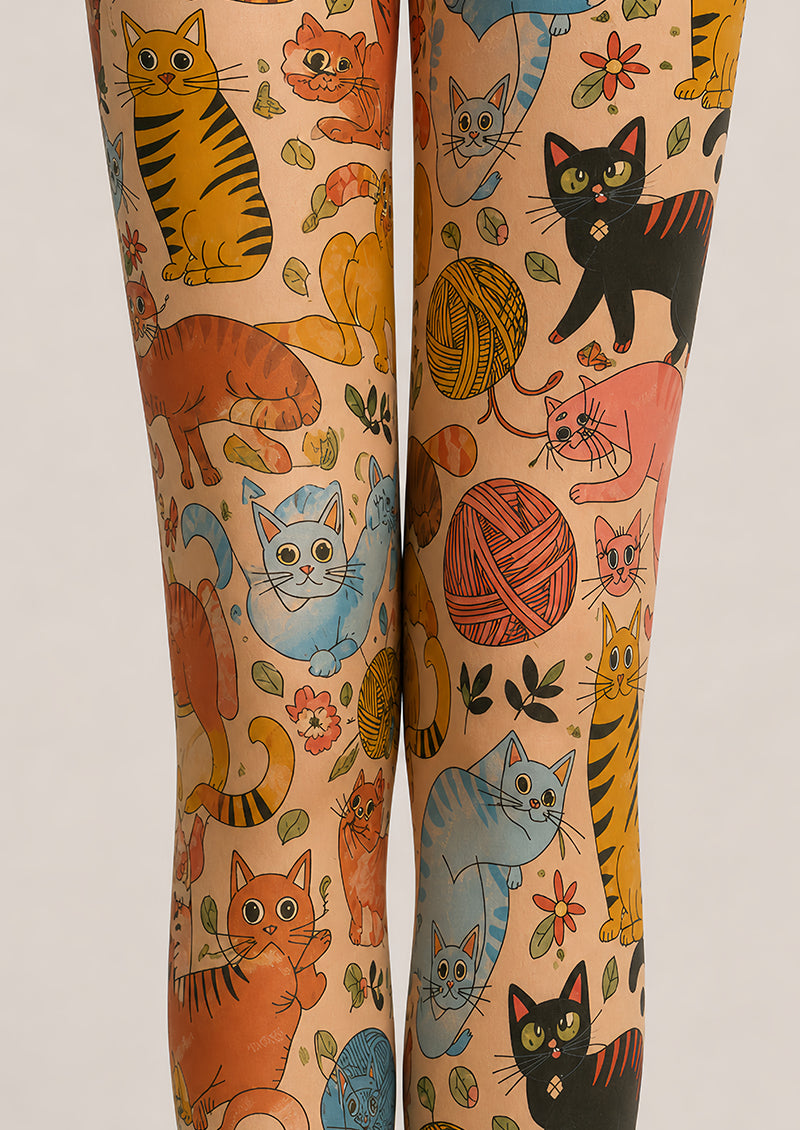 Cute Cat Tights Animal Print Pantyhose L68-50