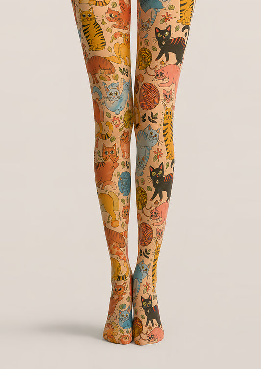 Cute Cat Tights Animal Print Pantyhose L68-50