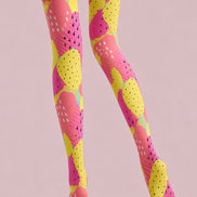 Y2K Abstract Colorful Pattern Tights Hosiery Pantyhose L68-54