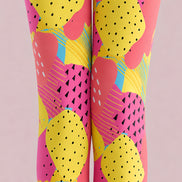 Y2K Abstract Colorful Pattern Tights Hosiery Pantyhose L68-54