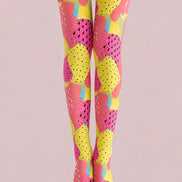 Y2K Abstract Colorful Pattern Tights Hosiery Pantyhose L68-54