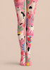 Pink Animal Print Pantyhose Cute Cat Tights L68-57