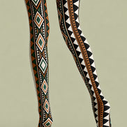 Abstract Pattern Tights Tribal Print Pantyhose L68-58