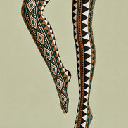 Abstract Pattern Tights Tribal Print Pantyhose L68-58