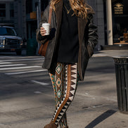 Abstract Pattern Tights Tribal Print Pantyhose L68-58